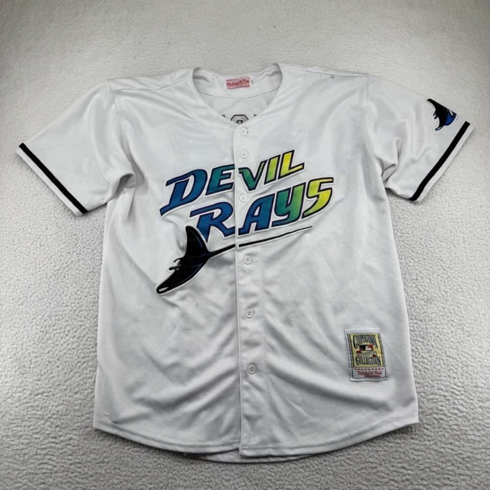 Mitchell & Ness Tampa Bay Devil Rays Jose Canseco Jersey Mens XL White Stitched